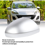 Replacement Rearview Mirror Cover Compatible with Mazda 2007-2014 Silver Right V1237-ZY-715-390