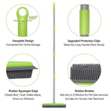 Indoor Broom, Carpet Hair Broom Mop Rubber Floor Brush Household Floor Cleaning Mop, for Carpet V1366-AZ2-W-22671