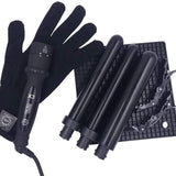 H2D X3 Professional Hair Curling Wand Ceramic Curler Roller - Black V563-BX3