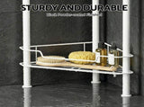 Artiss 4 Tier Floor Standing Corner Shower Caddy Bathroom Organizer White BSR-B-4T-110H-WH