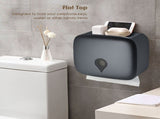 Wall Mounted C-fold Hand Towel Dispenser Waterproof Toilet Paper Tissue Dispenser Holder for Hotel V1294-YM0901-H24396GY
