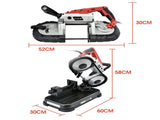 BAUMR-AG Portable Band Saw Cold Cut Metal Cut Off Bandsaw Steel Hand Drop Slicer Cutter Chop V219-TOLBDSBMRAP20