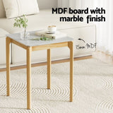 Artiss Coffee Table Marble Effect Square FUR-U-COF-07-MB