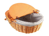 Woven Picnic Basket Durable Portable Wicker Hand Basket Rustic Fruit Basket with Lid for Outdoor V1294-YM0703-230711SM01-1