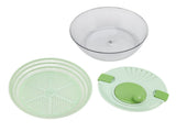 4L Vegetable Dryer PP Salad Spinner Multifunction Salad Drainer Bowl for Home Kitchen Green V1294-YM0717-3118220212211