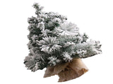 17.7in Artificial Mini Xmas Tree Snow Flocked Artificial Pine Xmas Tree for Home Office Party Shop V1294-YM0901-3115240085111