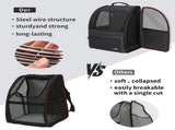 Black Blue dog carrier, skylight dog carrier, pet transport, small dog carrier, dog travel V1106-136-94069