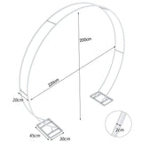 Round Arch Backdrop Stand for Wedding Party Metal Pipe Frame Archway Decoration Indoor Outdoor V767-HQ-XJ118-M-G2
