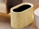 Slim Plastic Trash Can, Garbage Can with Press Top Lid, Trash Can with Pressing Flip Lid V1369-AZ3-W-09678
