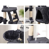 i.Pet Cat Tree 120cm Tower Scratching Post Scratcher Wood Condo House Bed Toys PET-CAT-402-GR