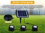 Three Heads Solar Pond Light Underwater Spotlights Waterproof Outdoor Decorative Lamp Submarine V1294-YM0901-L6868