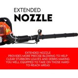 Petrol Leaf Blower 2 Stroke 42.7cc Backpack Commercial 540km/H V379-LEAFBLOW427001