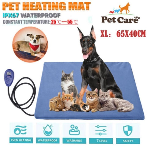 Electric Pet Heat Pad: Waterproof Heating Mat for Cat Dog Bed | Chew Resistant XL V201-W13049076