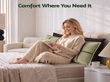 Giselle Bedding Headboard Pillow with Double-Layer Storage Wedge Reading Backrest with Adjustable HBP-GRBTN-CHEN-BRGR-Q