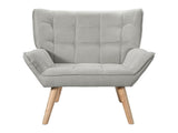 Artiss Armchair Lounge Chair Accent Chairs Sofa Linen Fabric Cushion Seat Grey UPHO-B-ARM06-FB-GY