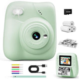 48MP Kids Digital Camera with Instant Print, 1080p FHD, 10x Zoom, 32GB Memory Card, 3-inch Screen, V1188-MS-325-0022
