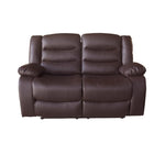 2 Seater Recliner Sofa In Faux Leather Lounge Couch in Brown V43-REC-FAN2RBR