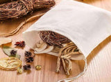200 Pcs 4 X 6 Inches Cotton Muslin Bags, Reusable Drawstring Bags Tea, Cheesecloth Sachet Bags V1366-AZ2-W-14539