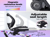 Everfit Recumbent Exercise Bike Magnetic Cycling Mesh Chair 120kg Loading EB-F-RB-03-BK