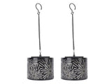 2PCS Solar Lantern Iron ABS 3D Outdoor IP54 Rain Proof Hanging Solar Light Garden Decor for Yard V1294-YM0901-3119250008511