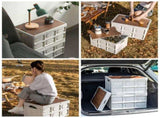 Size M - Multifunctional Folding Camping Storage Box, Car Trunk Organizer, Picnic Storage Bin with V1265-AU-495-L