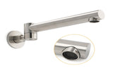 Brushed Nickel Round Basin Wall Mounted Faucet Outlet 180 Swivel Vanity Bathtub Spout V1233-SP603BS