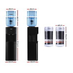 Devanti Water Cooler Dispenser Stand 22L Bottle Black w/2 Filter WD-5312-22BP-2FT-BK