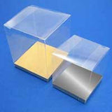 50 Piece Pack -PVC Clear See Through Plastic 15cm Square Cube Box - Large Bomboniere Product V382-50PVC15X15X15