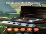 Carbon Steel Griddle, 22x16 inch Universal Flat Top Rectangular Plate, Gas Grill Griddle for BBQ V952-DCJPTG2016INSC89SV0