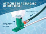 Portable Pool Vacuum Cleaner with Brush for Above Ground Pool, Spas, Ponds, Fountains V1369-AZ3-W-08335