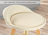 4X Wooden Bar Stool Dining Chair Fabric LEILA 72cm BEIGE V274-FT-WBSFAB-82BE4