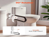 Toilet Safety Rail, 76.5 cm U-Shaped Handicap Bar, Foldable Senior Safety Pole, Flip Up Toilet V952-CSFSWZTKFZ305ODGSV0