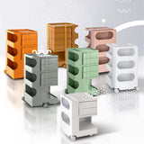 Artiss Storage Trolley Bedside Table 5 Tier Cart Boby Replica Orange AI-PP-TROLLEY-L-OR