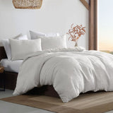 Ardor Avena White Textured Floral Jacquard Quilt Cover Set King V442-INT-QUILTCS-AVENAJACQUARD-WHITE-KI