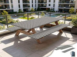 3 Pieces Patio Table & Bench Cover Set, Waterproof Polyester Furniture Protector, Resistant Full V1192-AZ-W-20054