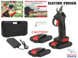 Electric Pruner 2 Battery Cordless Secateur Branch Scissor Cutter Shears V201-W13627145