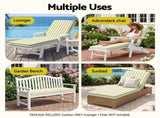 Gardeon Outdoor Chaise Lounge Cushion Lounge Chair Pad Sunbed Mattress Green OLC-LOUNGE-STP-GN