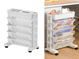 Movable Bookshelf Large Capacity Rotatable Removable Plastic Practical Rolling Organization Shelf 5 V1294-YM0703-3117230064011
