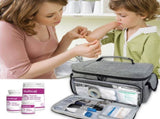 First Aid Bag Empty, Small Medicine Bag Portable Medical Supplies Organizer for Travel, Home, V1192-AZ-W-3324