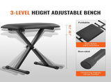 Piano Keyboard Stand and Bench Set, Z Style, Heavy-Duty Digital Piano Music Stand and Seat, 250 lbs V952-ZXGQJPZJDZZX1ZKY7V0