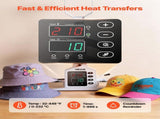 Hat Heat Press Machine, with 4 Interchangeable Platens and Caps Stretcher, Precise Temperature & V952-SDKMJBS854YCBQVIG001V3