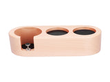 3Hole Coffee Portafilter Holder Wooden Tamper Stand Coffee Tamping Station with NonSlip Mat V1294-YM0901-3118210215711