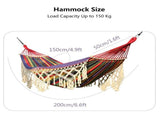 Living Room Hammock with Tassels, Outdoor Folding Camping Hammock for Garden, Patio, V1192-AZ-W-11990