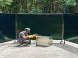 Welding Screen with Frame, 3-Panel 1.74 x 2.34m Welding Curtain Screen, Flame-Resistant Vinyl V952-SMPF68FTYKJL3GT47001V0