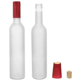 Decorative Empty Wine Bottle Glass Set, 2-Piece Stylish Home Decor for Kitchen, Living Room, Bar V1369-AZ3-W-16293