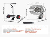 Propane Top Heater with Portable Trolley, 15000 BTU Rapid Heating 180-Degree Infrared Radiant V952-BWGDJRQBWGTCMP69D001V0