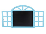 Hanging Chalkboard Sign Wooden Erasable Window Frame Shaped Hanging Message Board for Coffee Shop V1294-YM0901-3115250098511