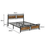 Levede Metal Bed Frame Queen Mattress BF1033-Q
