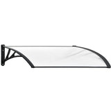 SHADE SHIELD 1x1m Aluminium Exterior Awning, Black DIY External UV Rain Protection Clear V219-OAWFIXSS11CA