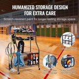Sports Equipment Garage Organizer, Rolling Ball Storage Cart on Wheels, Basketball Rack with Baskets V952-QLSNJHSS4G2GUA6PTV0